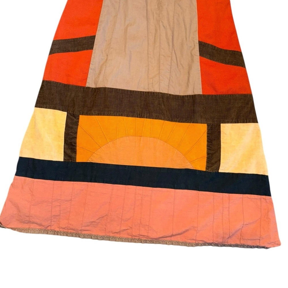 Vintage Folk Art Patchwork Bohemian Hippie Artsy Dress XS / S - Picture 10 of 17